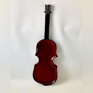 Rare vintage mahogany violin serving platter